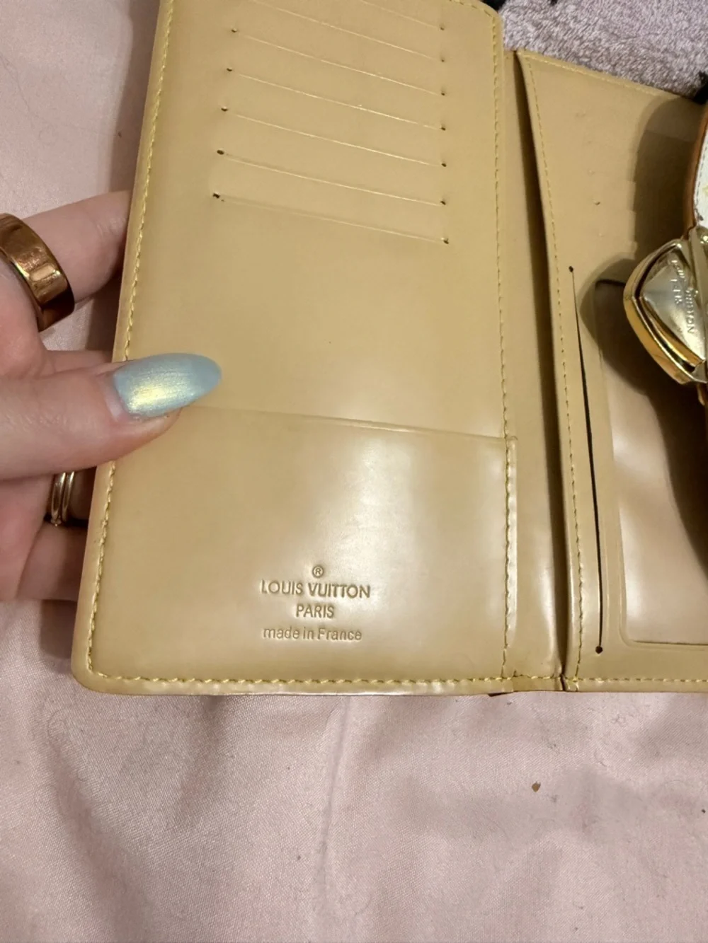 Louis Vuitton Eugenie White Multicolor Monogram Canvas Wallet with Tan Trim - Picture 6 of 11